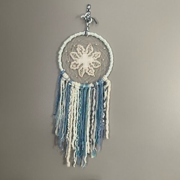 Boho Dreamcatcher Handmade Wall Decor Accent Piece crochet - Picture 8 of 13